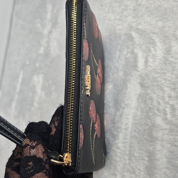 Coach Black Wristlet with Red 🍒 Design - Picture 8 of 11